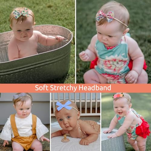 PALAY® Baby Girl Headbands and Hair Bows Nylon 10 Pack Hair Accessories for Newborn 2PCS PALAY® Baby Girl Headbands and Hair Bows Nylon 10 Pack Hair Accessories for Newborn 2PCS